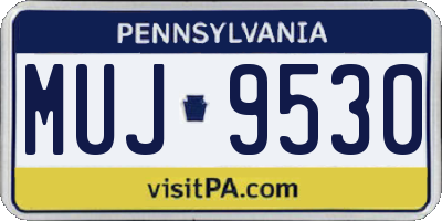 PA license plate MUJ9530