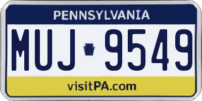 PA license plate MUJ9549