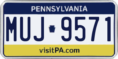 PA license plate MUJ9571