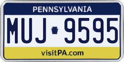 PA license plate MUJ9595