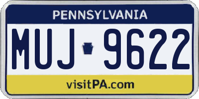 PA license plate MUJ9622