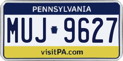 PA license plate MUJ9627