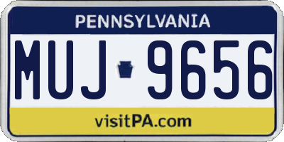 PA license plate MUJ9656