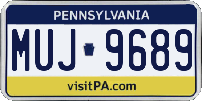 PA license plate MUJ9689