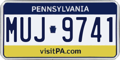 PA license plate MUJ9741
