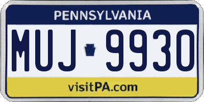 PA license plate MUJ9930