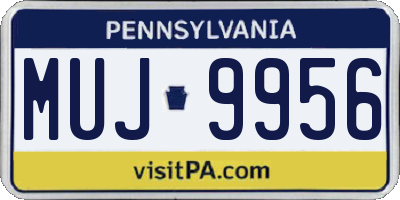 PA license plate MUJ9956