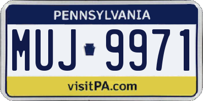 PA license plate MUJ9971