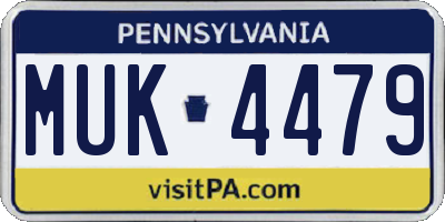 PA license plate MUK4479