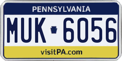 PA license plate MUK6056