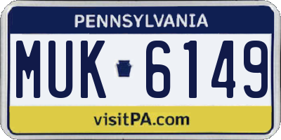 PA license plate MUK6149