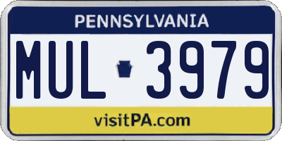 PA license plate MUL3979