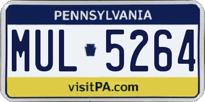 PA license plate MUL5264