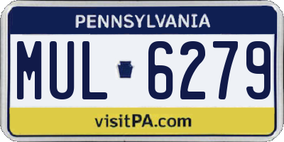 PA license plate MUL6279