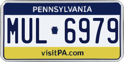 PA license plate MUL6979