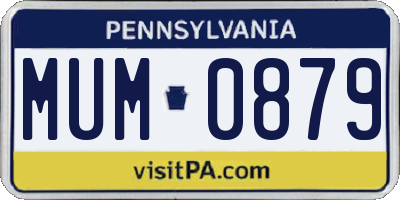 PA license plate MUM0879