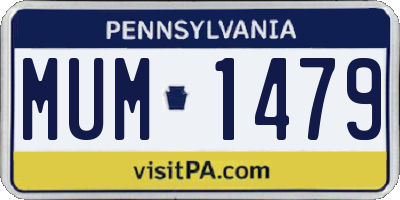 PA license plate MUM1479