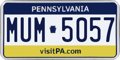 PA license plate MUM5057