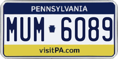 PA license plate MUM6089