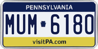 PA license plate MUM6180
