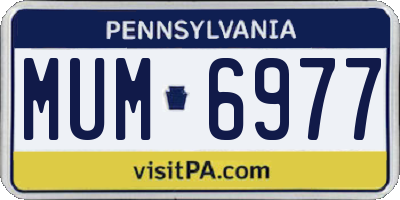 PA license plate MUM6977