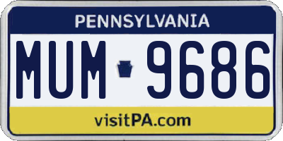 PA license plate MUM9686