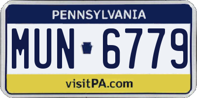 PA license plate MUN6779