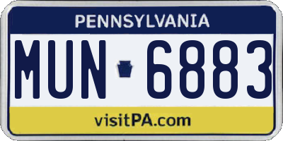 PA license plate MUN6883
