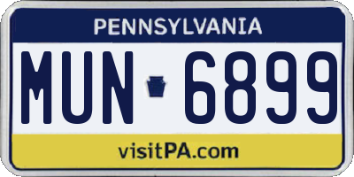 PA license plate MUN6899