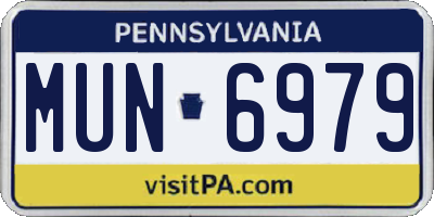 PA license plate MUN6979