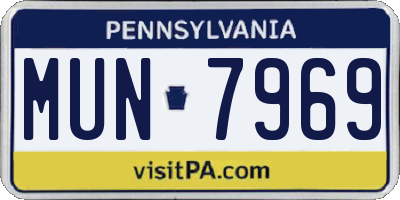 PA license plate MUN7969