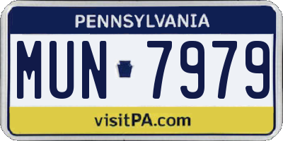 PA license plate MUN7979