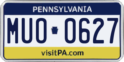 PA license plate MUO0627