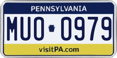 PA license plate MUO0979