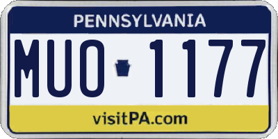PA license plate MUO1177