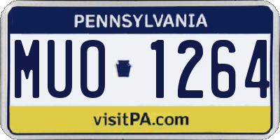 PA license plate MUO1264
