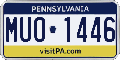 PA license plate MUO1446