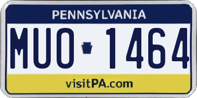 PA license plate MUO1464