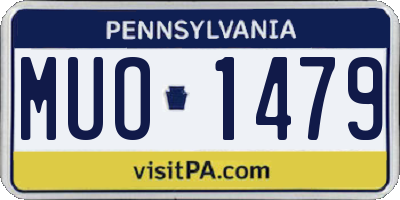 PA license plate MUO1479