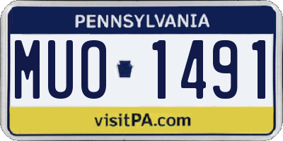 PA license plate MUO1491