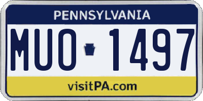PA license plate MUO1497