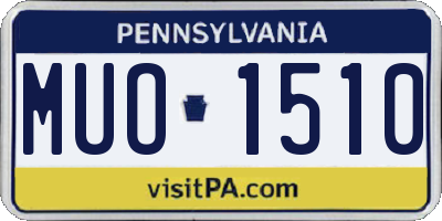 PA license plate MUO1510