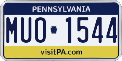 PA license plate MUO1544