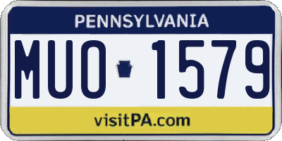 PA license plate MUO1579