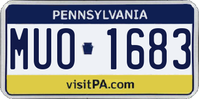 PA license plate MUO1683