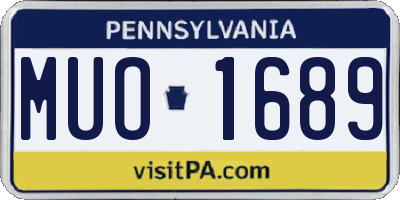 PA license plate MUO1689