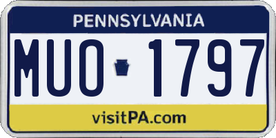 PA license plate MUO1797
