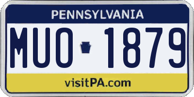 PA license plate MUO1879
