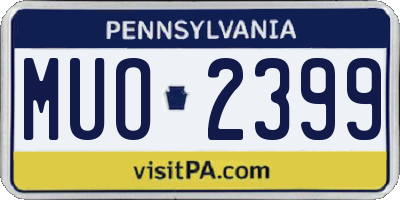 PA license plate MUO2399
