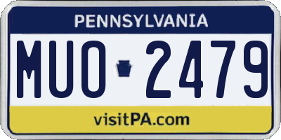PA license plate MUO2479